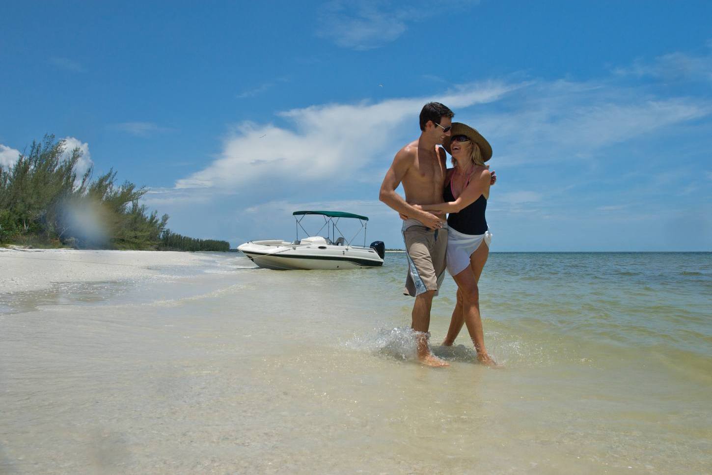 Beach Getaway mit dem Boot