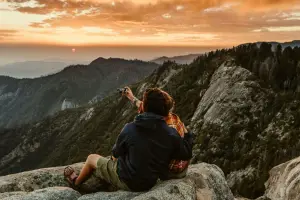 Selfie im Sequoia National Park