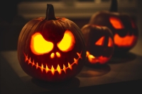 Jack o'Lantern - der typische beleuchtete Halloween-Kürbis